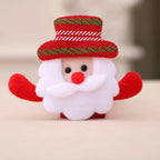 Santa Figurine Felt & Soft Fabric Fluffy Beard