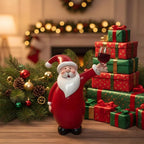 Santa Figurine Hand-Painted Mantel & Tabletop Decor