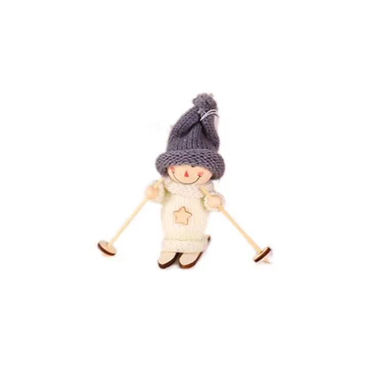 Santa Figurine Handmade Knitted Suit & Soft Beard