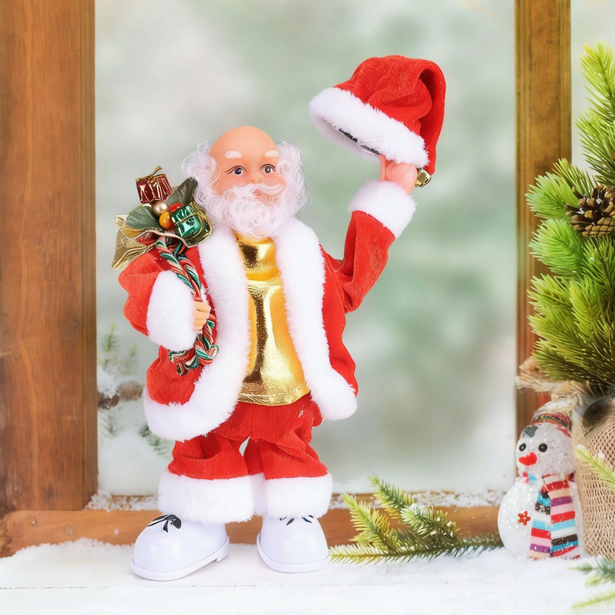 Santa Figurine High-Detail With Lollipop