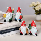 Santa Figurine Playful Pose Durable Tabletop & Shelf Decor