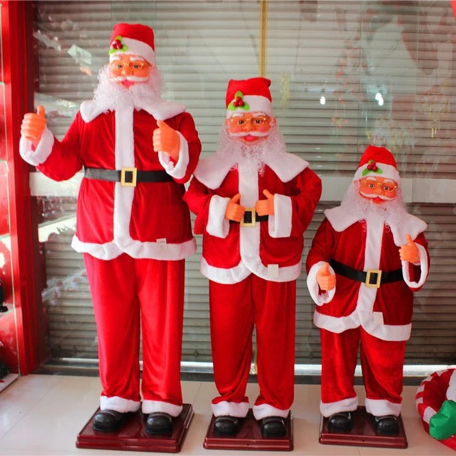 Santa Figurine Plush Red Decorative Accents
