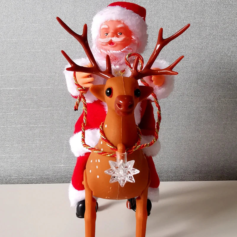Santa Figurine Riding Reindeer Tabletop