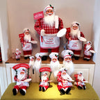 Santa Figurine Set Detailed Festive Design