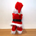 Santa Figurine Set of 4 Musical Fiberglass