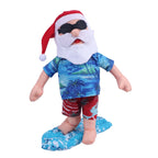Santa Figurine Surfing Durable Resin Indoor & Outdoor