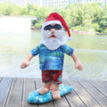 Santa Figurine Surfing Durable Resin Indoor & Outdoor