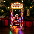 Santa Figurine Swinging Tabletop 50cm Red