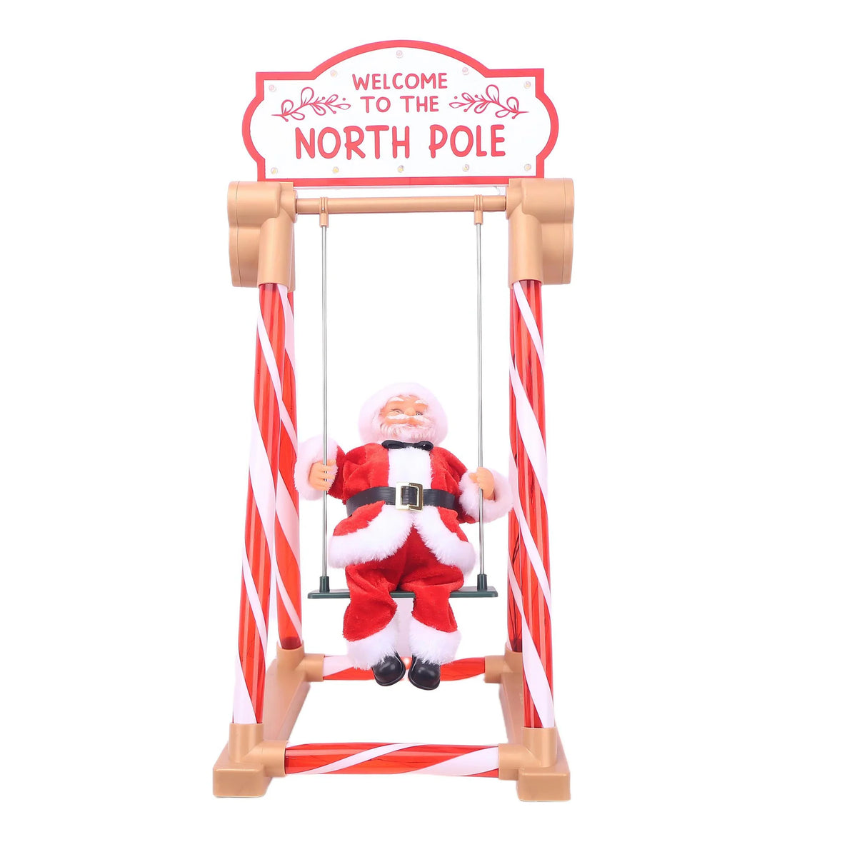 Santa Figurine Swinging Tabletop 50cm Red