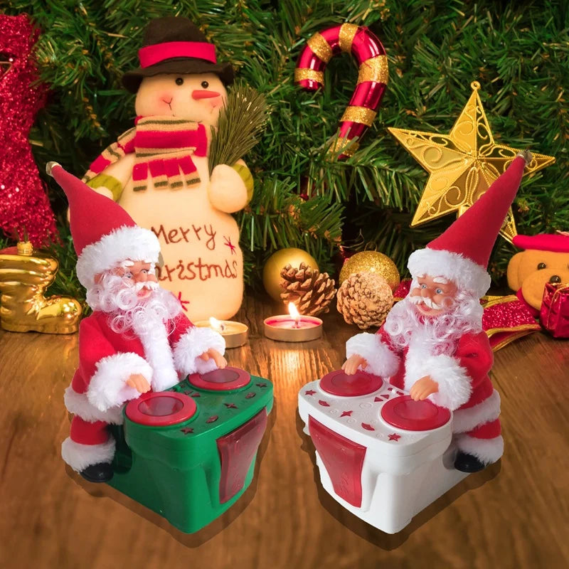 Santa Figurine Tabletop Two-Santa Painted Finish
