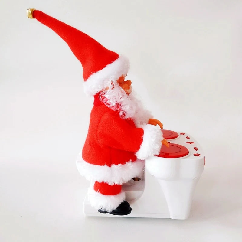 Santa Figurine Tabletop Two-Santa Painted Finish