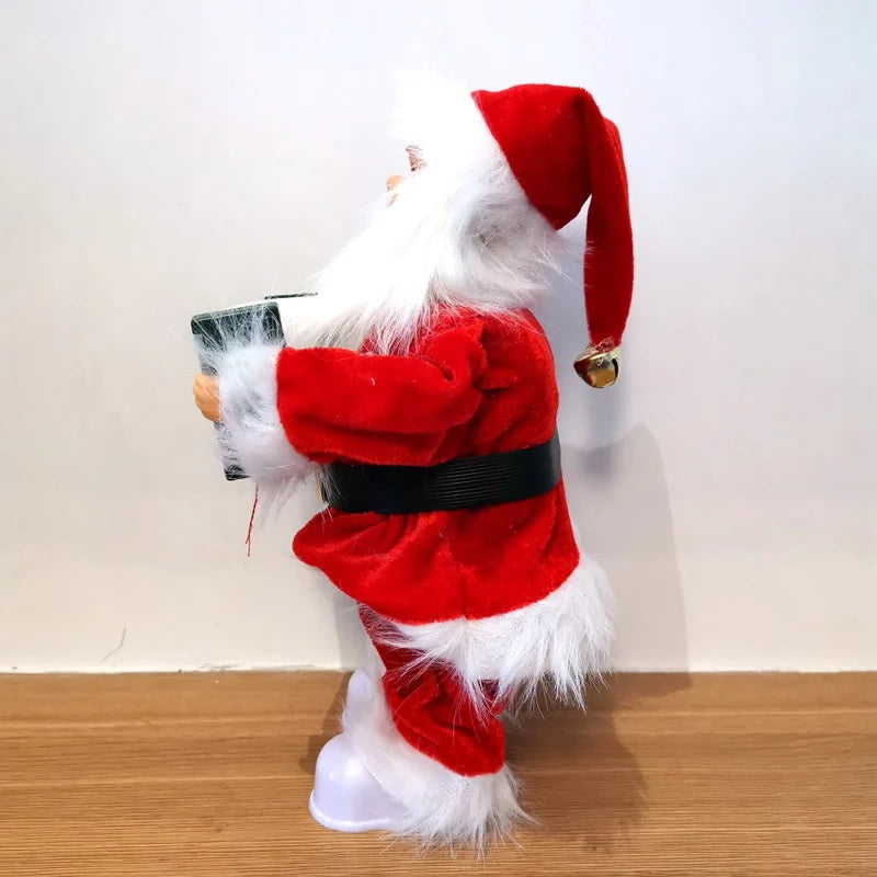 Santa Figurines Musical Fiberglass Set of 4