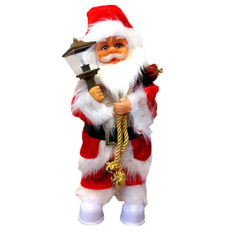 Santa Figurines Musical Fiberglass Set of 4