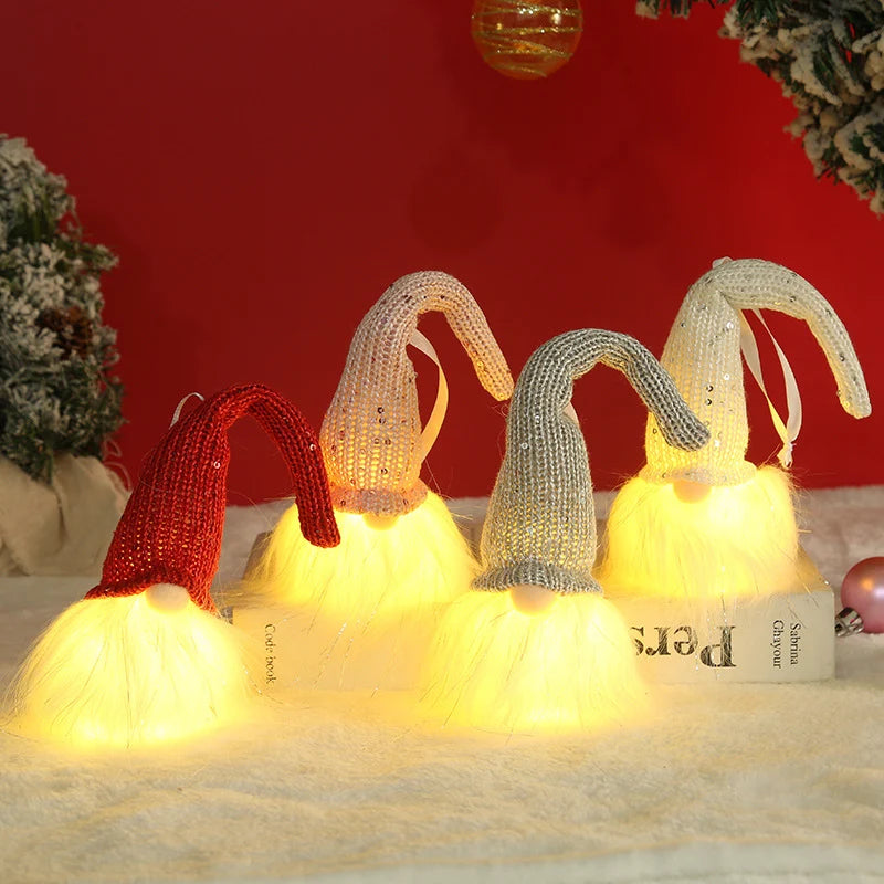 Santa Hanging Decoration Warm LED Lights Indoor Outdoor