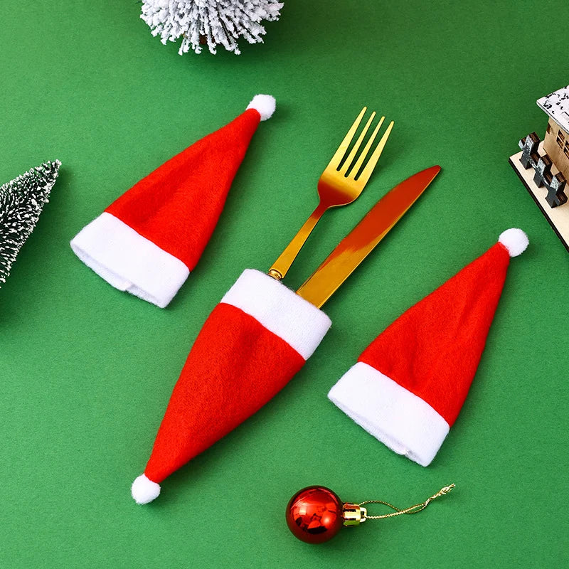 Santa Hat Felt Red And White One Size
