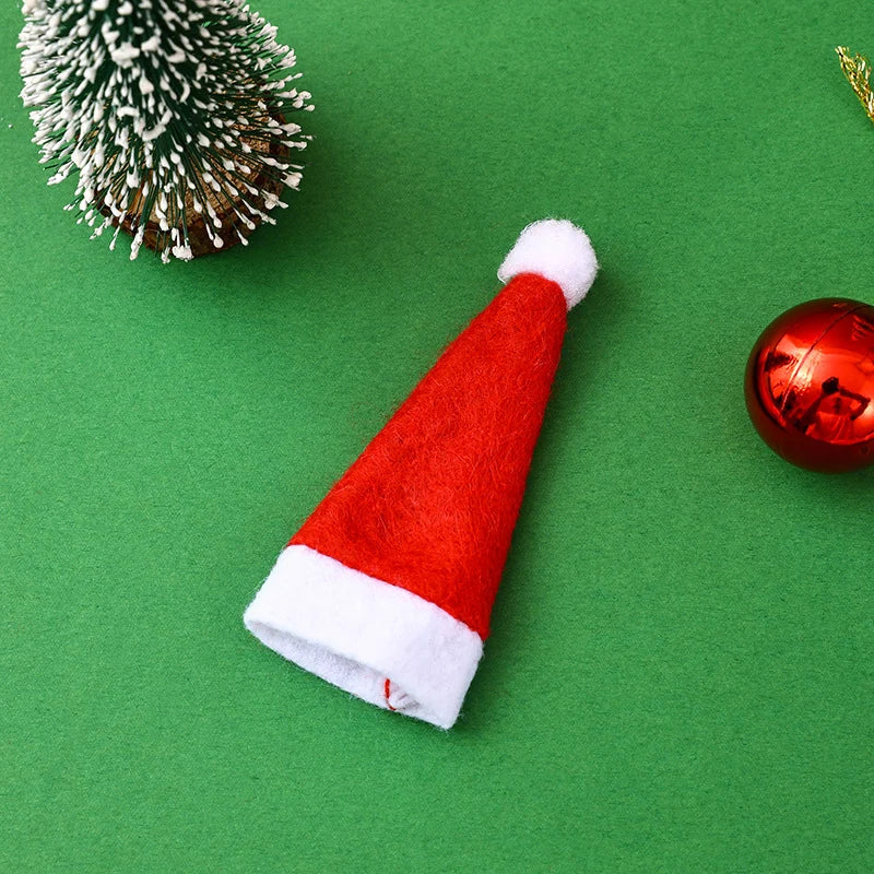 Santa Hat Felt Red And White One Size
