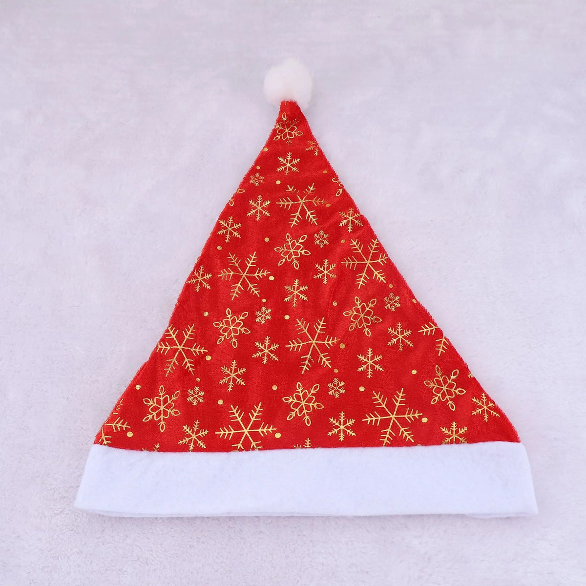 Santa Hat Fleece With Faux Fur Trim