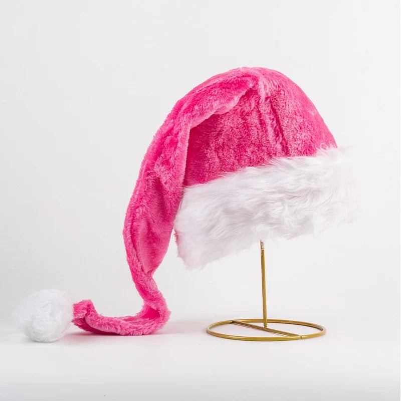 Santa Hat Fleece With Faux Fur Trim