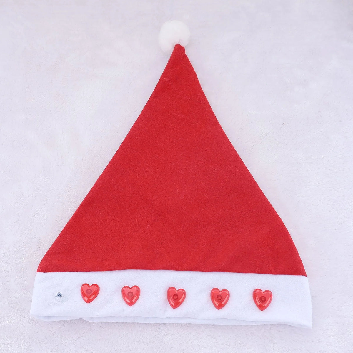 Santa Hat Fleece With Faux Fur Trim