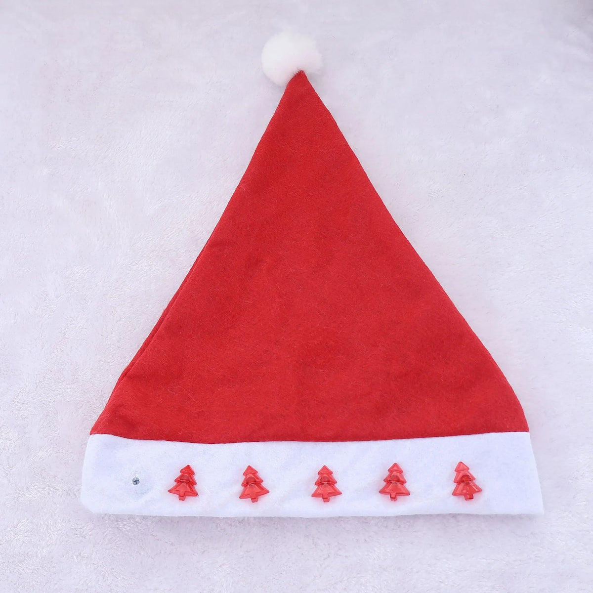 Santa Hat Fleece With Faux Fur Trim