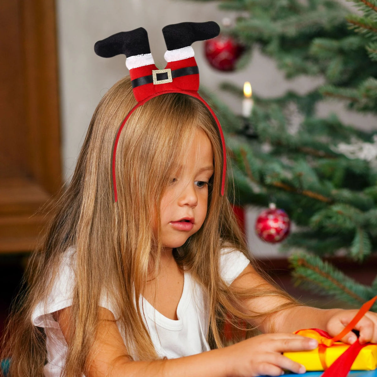 Santa Hat Plush Cute Ears One Size Fits Most