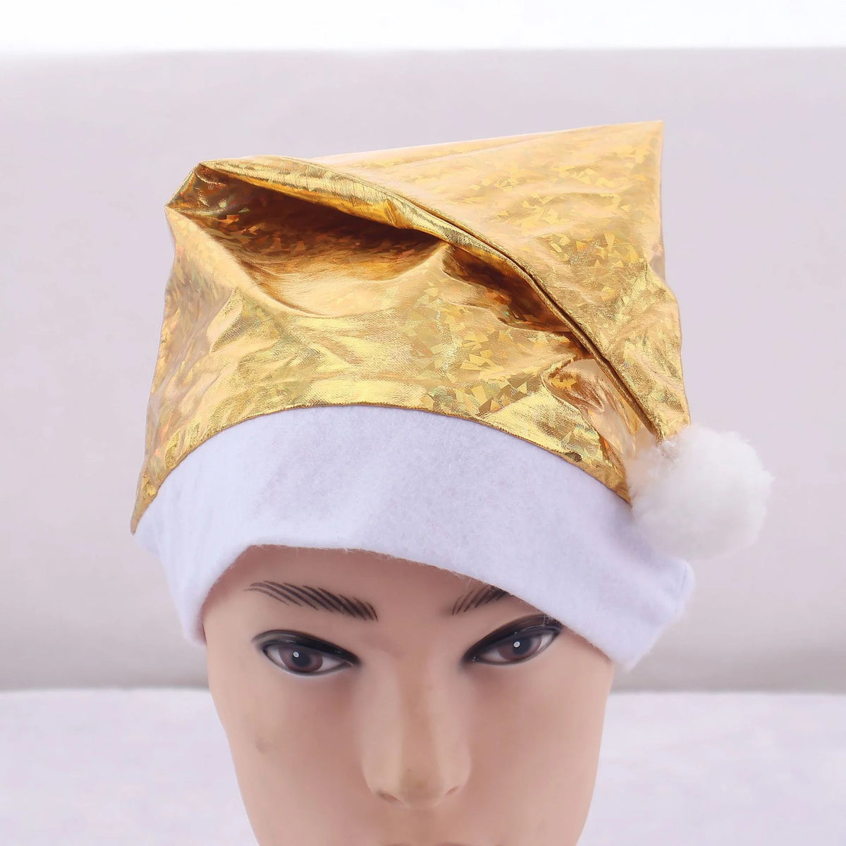 Santa Hat Soft Fleece Faux Fur Trim Pom Pom