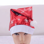 Santa Hat Soft Fleece Faux Fur Trim Pom Pom
