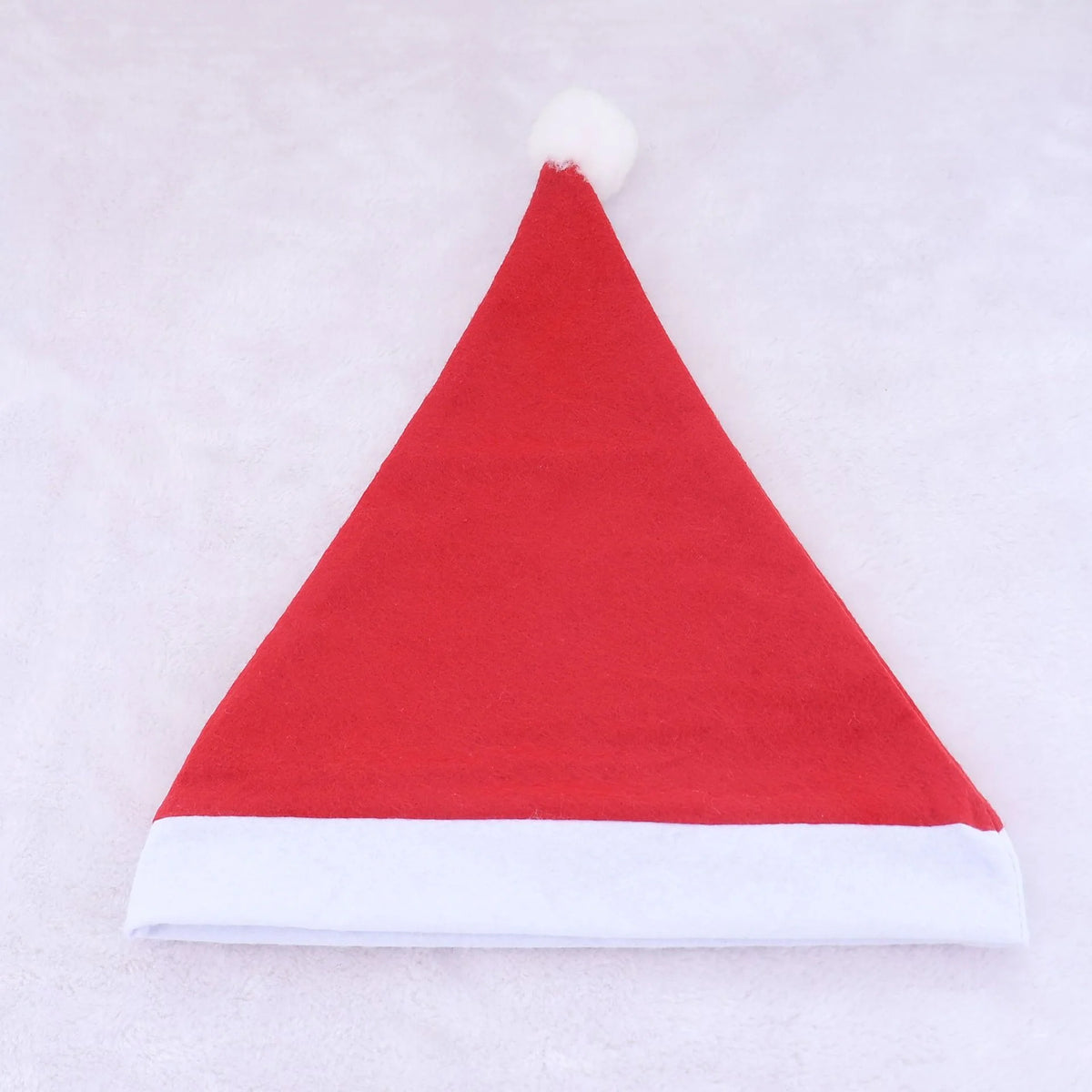 Santa Hat Soft Fleece Faux Fur Trim Pom Pom