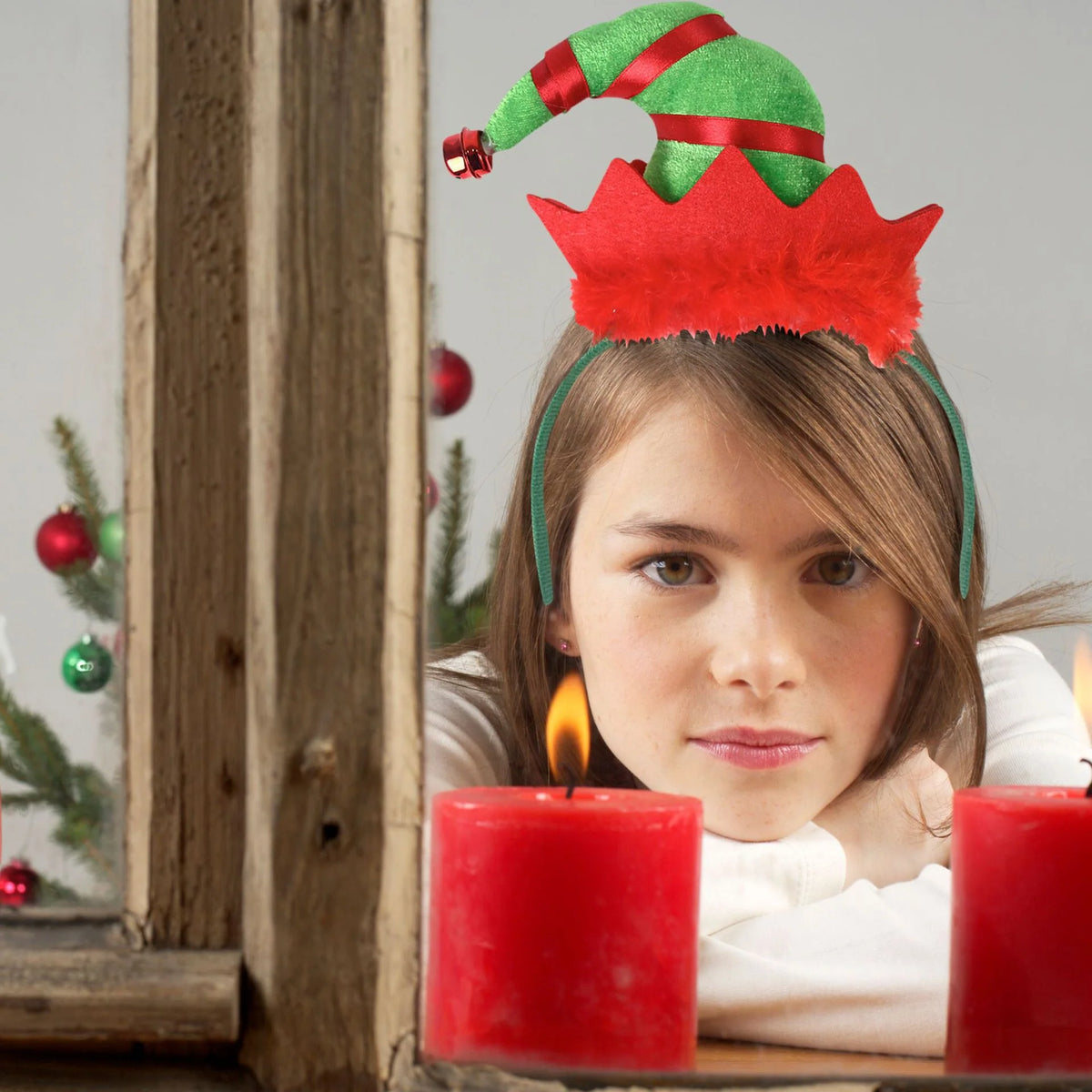 Santa Hat Soft Plush Ears & Pom Pom