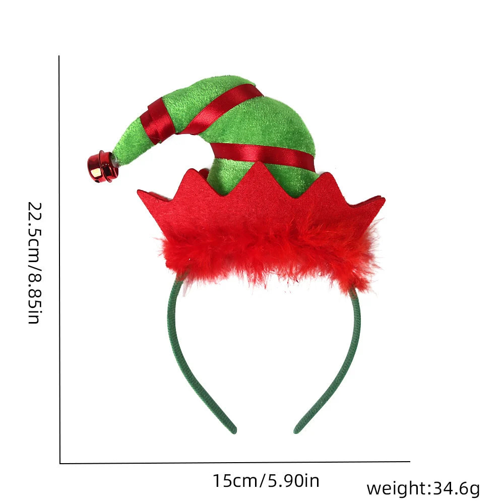 Santa Hat Soft Plush Ears & Pom Pom