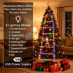 Santa Ladder Lights 8 Modes USB Powered