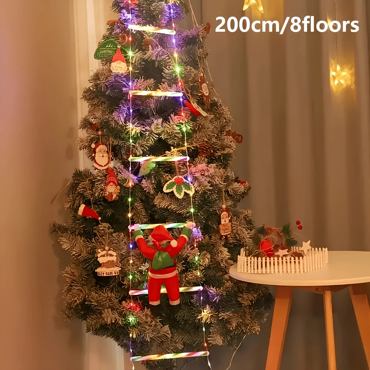 Santa Ladder Lights 8 Modes USB Powered