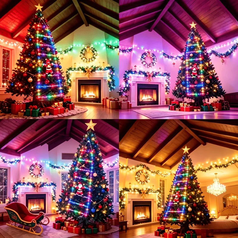 Santa Ladder Lights 8 Modes USB Powered