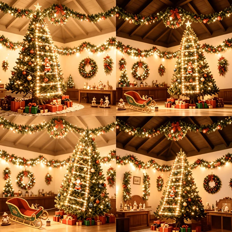 Santa Ladder Lights 8 Modes USB Powered