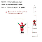 Santa Ladder Lights 8 Modes USB Powered