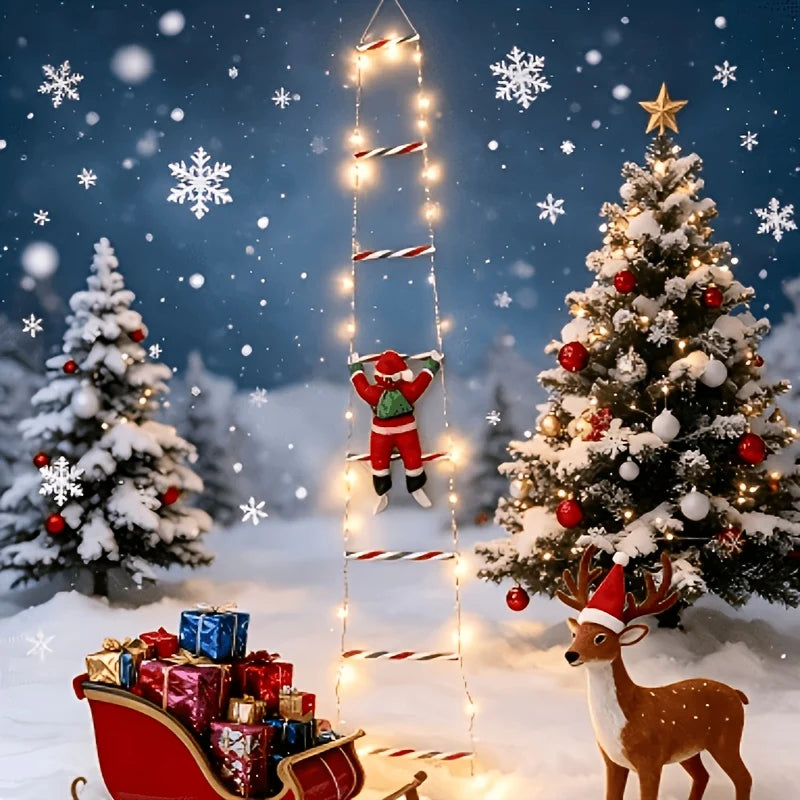 Santa Ladder Lights 8 Modes USB Powered