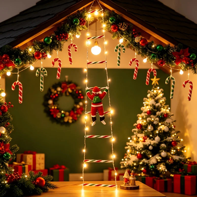 Santa Ladder Lights 8 Modes USB Powered
