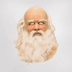 Santa Mask Realistic Beard Full-Face Coverage Lightweight