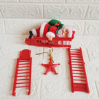 Santa Ornament Animated Climbing Motion Warm LED 15 Songs