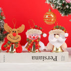 Santa Ornament Felt Bells Hanging & Table Decor