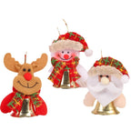 Santa Ornament Felt Bells Hanging & Table Decor