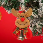 Santa Ornament Felt Bells Hanging & Table Decor