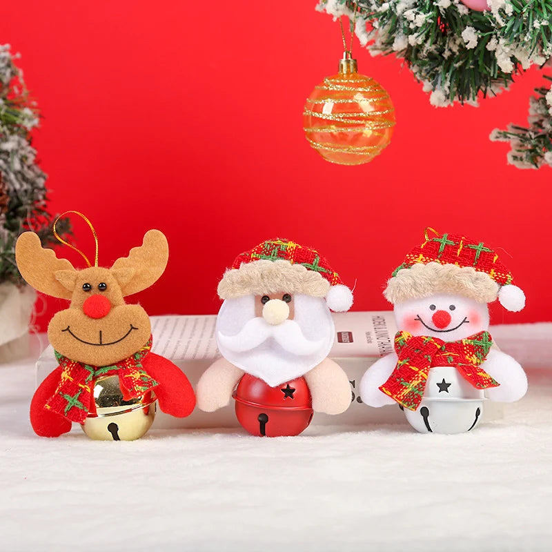 Santa Ornament Felt Hanging With Bell
