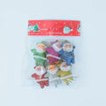 Santa Ornament Shatterproof Plastic Set of 6