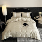 Satin Bedding Set Cotton Satin Embroidered Floral