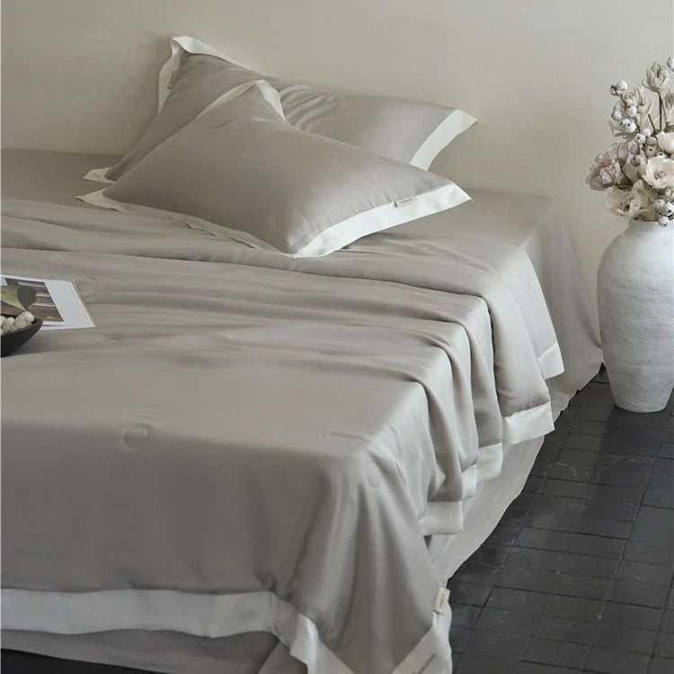 Satin Bedding Set Silk-Like Cotton Satin Concealed Closure
