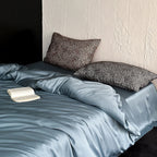 Satin Bedding Set Silky Sheen & Animal Print Pillowcases