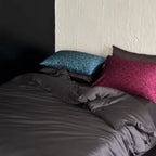 Satin Bedding Set Silky Sheen & Animal Print Pillowcases