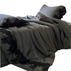 Satin Bedding Set Silky Sheen & Lace Trim Easy Care