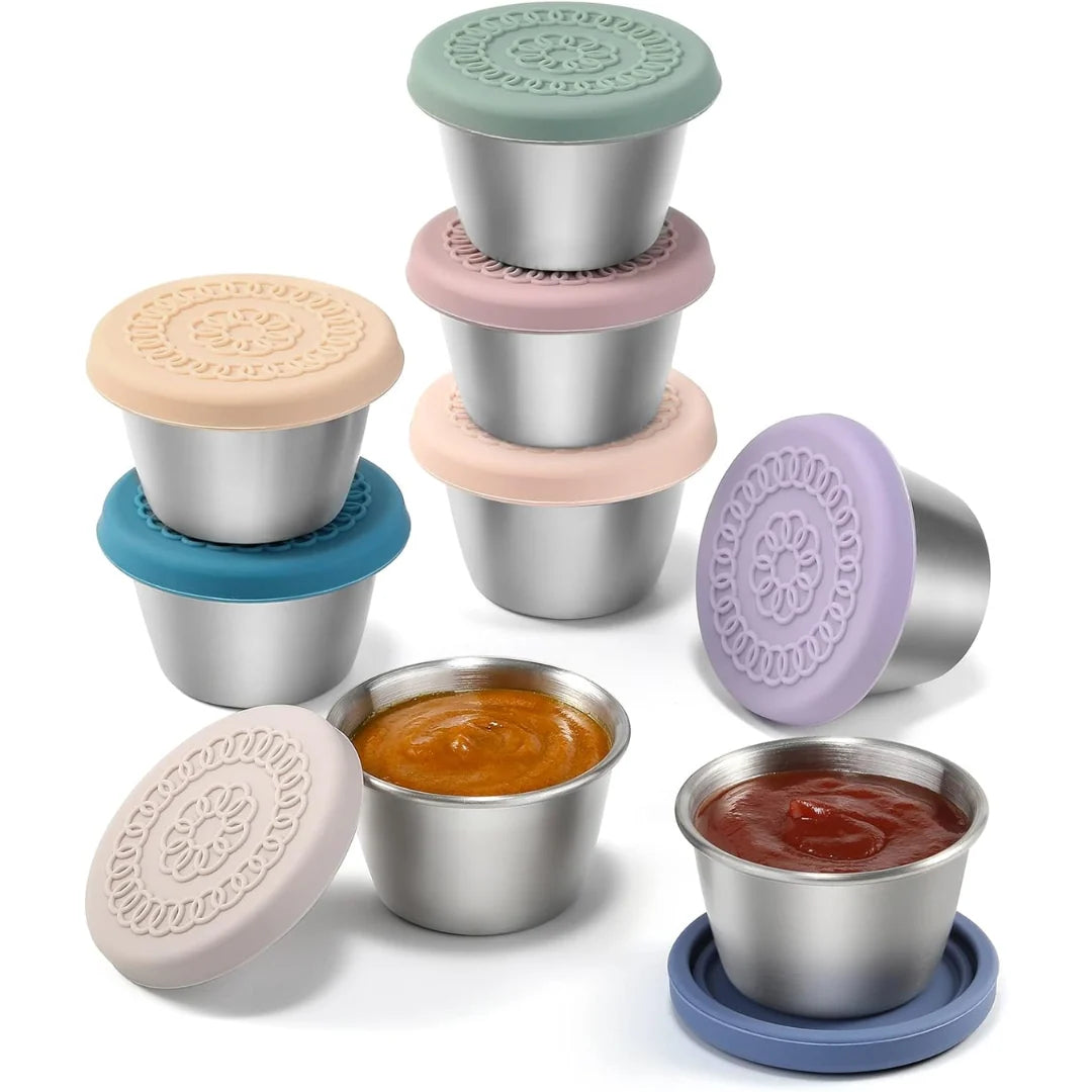 Sauce Cups Stainless Steel Leakproof Set of 6